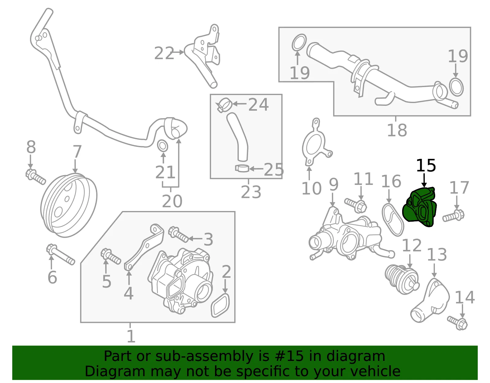 Water Outlet - Mazda (py8w1519x) - view 2