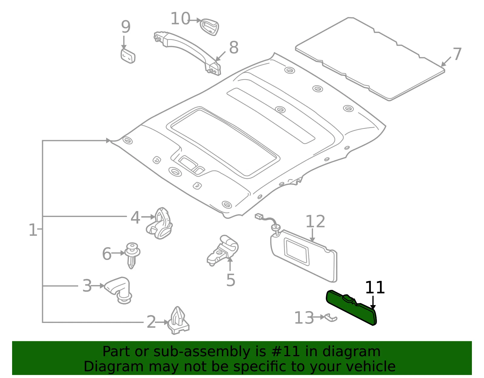 Sun Visor - Mazda (t00169290c37) - view 2