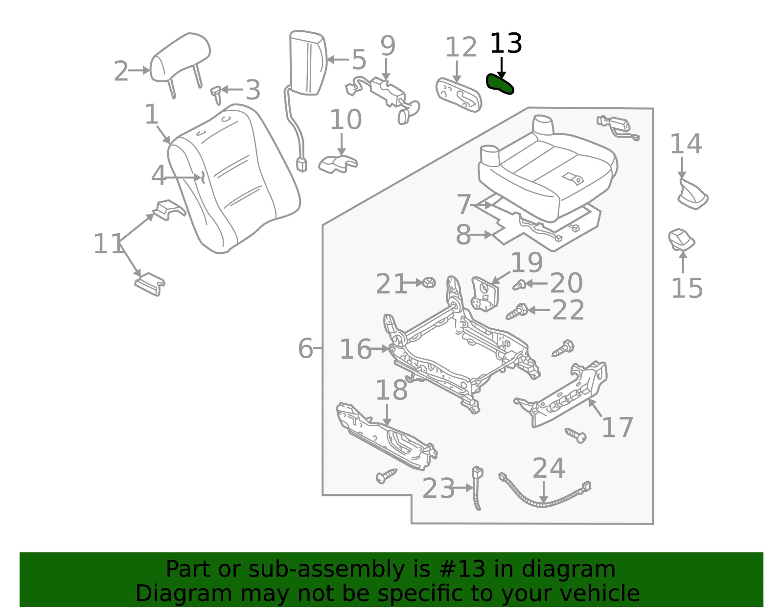 Seat Adjustment Knob - Mazda (t0275716605) - view 2