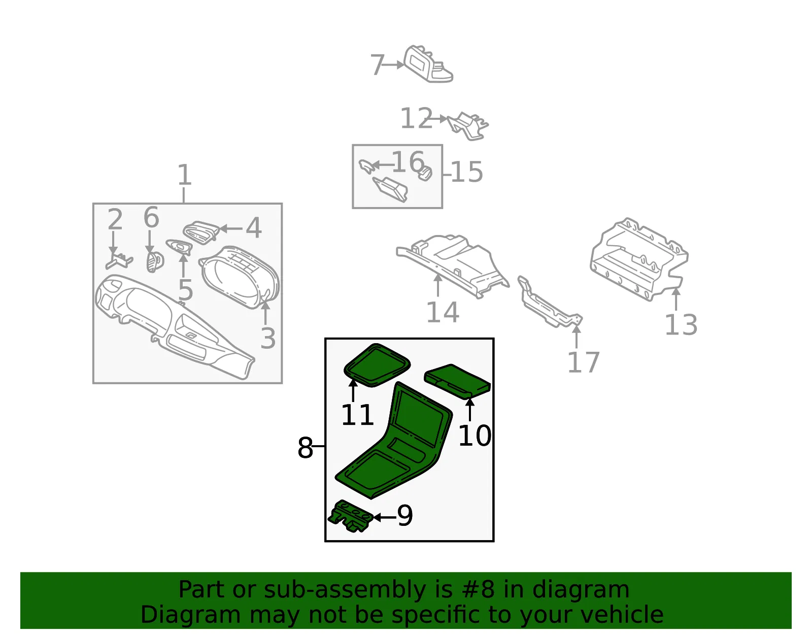 Instrument Panel Trim Panel - Mazda (t03255210a) - view 2
