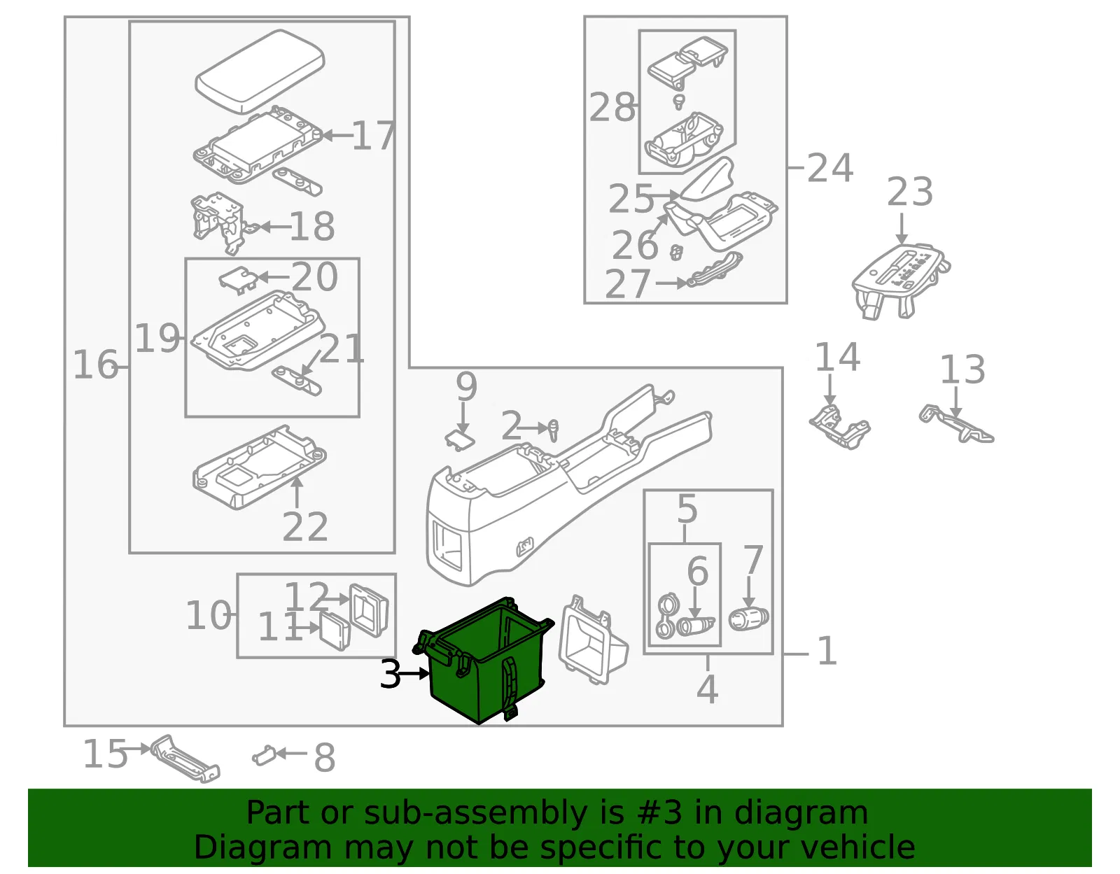 Console Compartment - Mazda (t06064441a80) - view 2