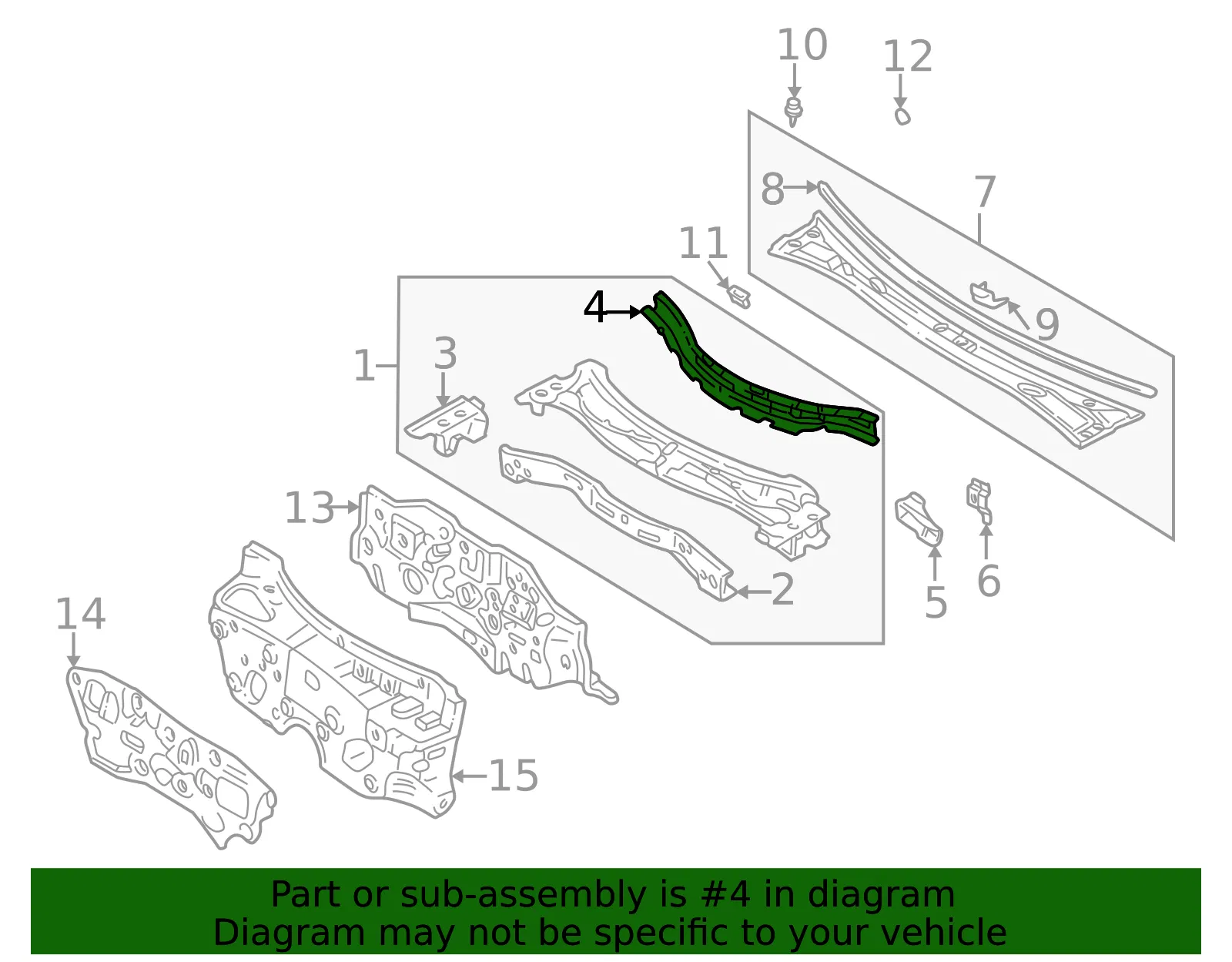 Dash Cross-Member - Mazda (ta0153530b) - view 2