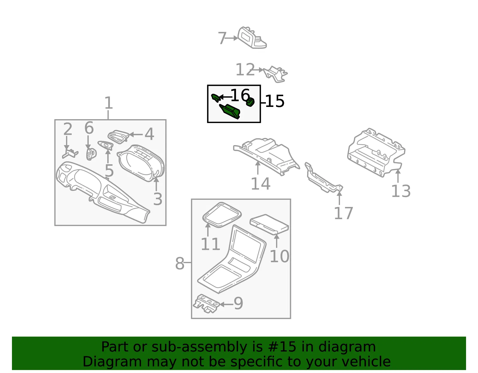 Instrument Panel Pocket - Mazda (ta0164180c02) - view 2
