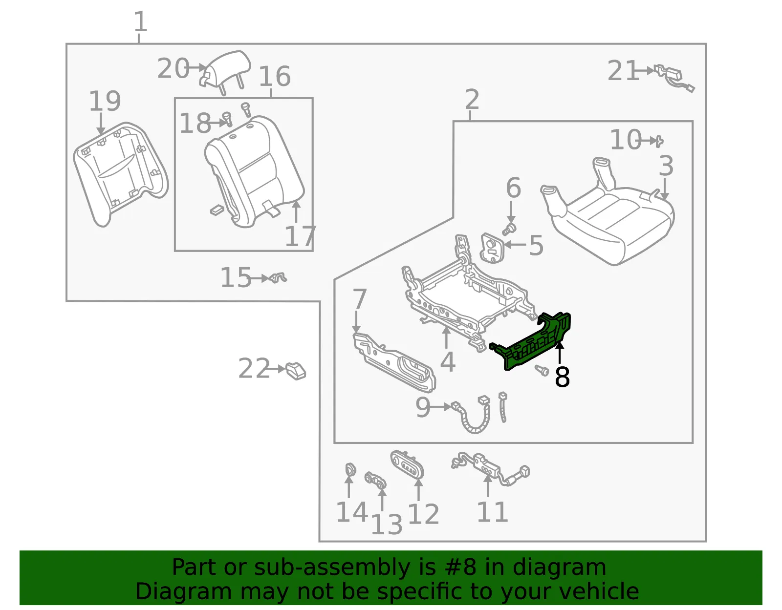 Seat Frame Trim Panel - Mazda (ta01881f1) - view 2