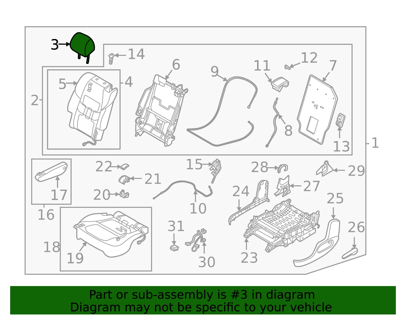 Headrest - Mazda (ta0b8824002) - view 2