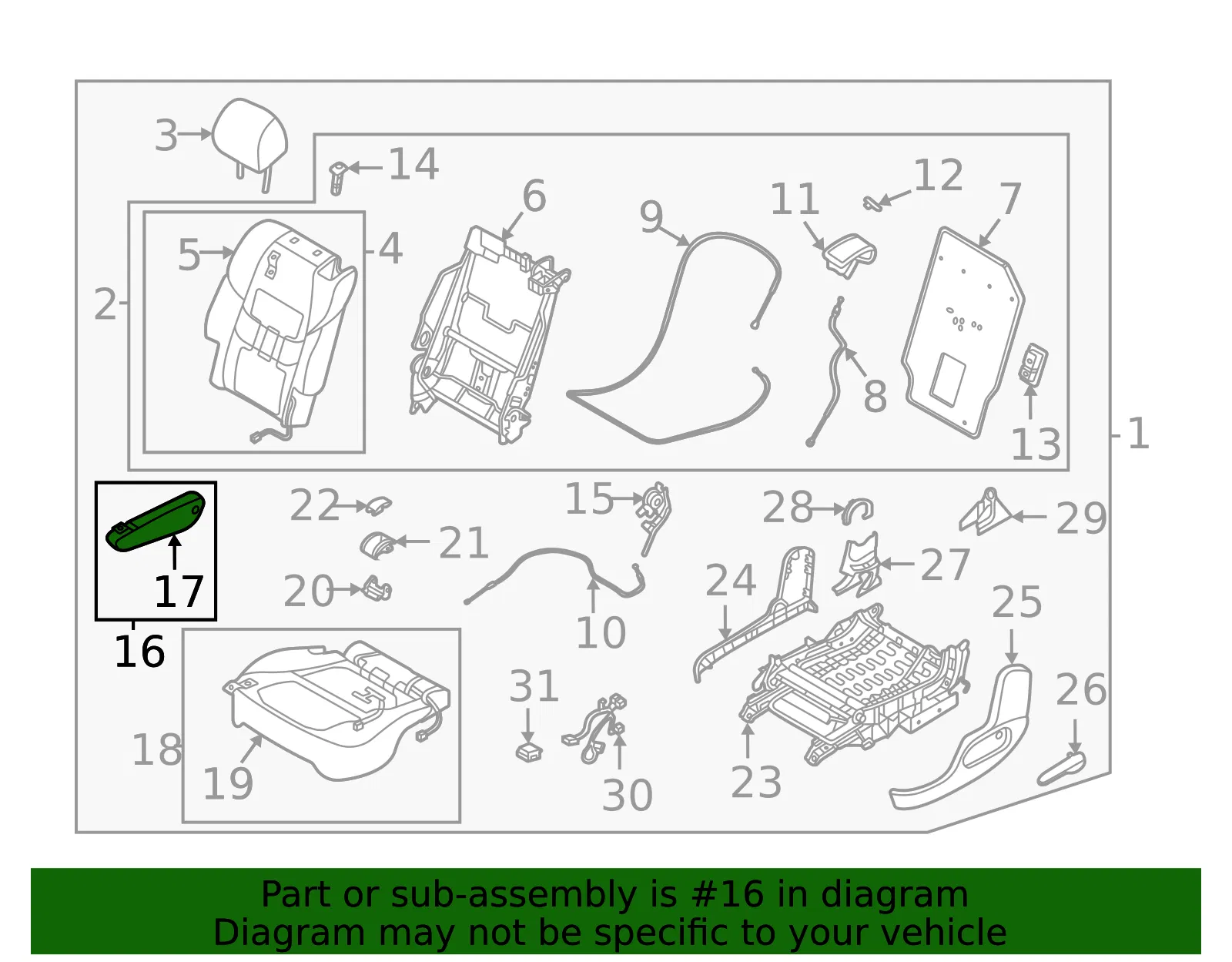 Seat Armrest - Mazda (ta0b882c02a) - view 2