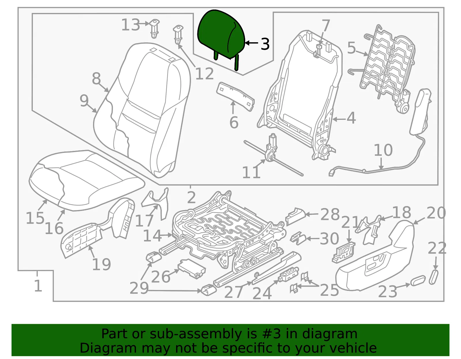 Headrest - Mazda (ta0d8814039) - view 2
