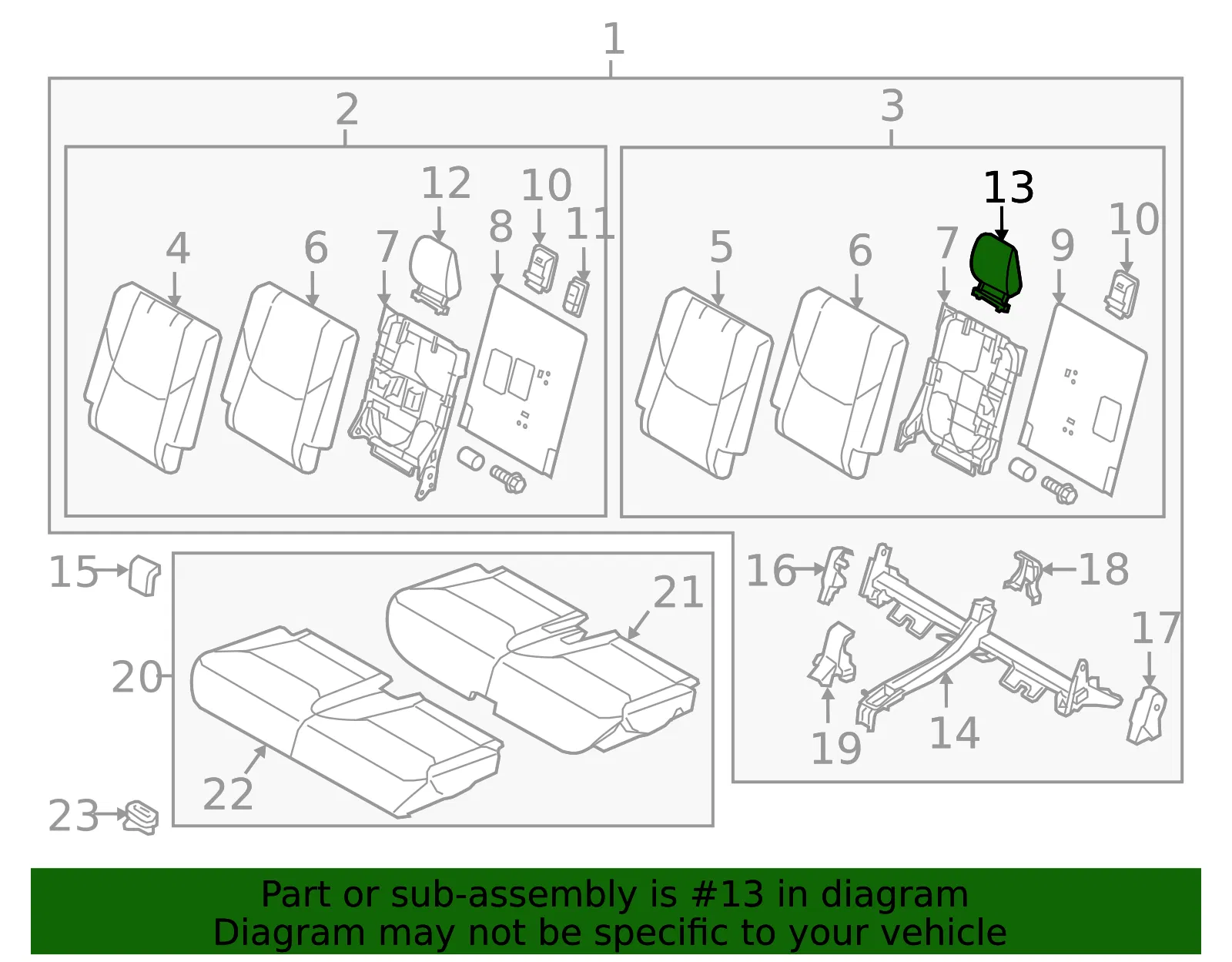 Headrest - Mazda (ta0d883r039) - view 2