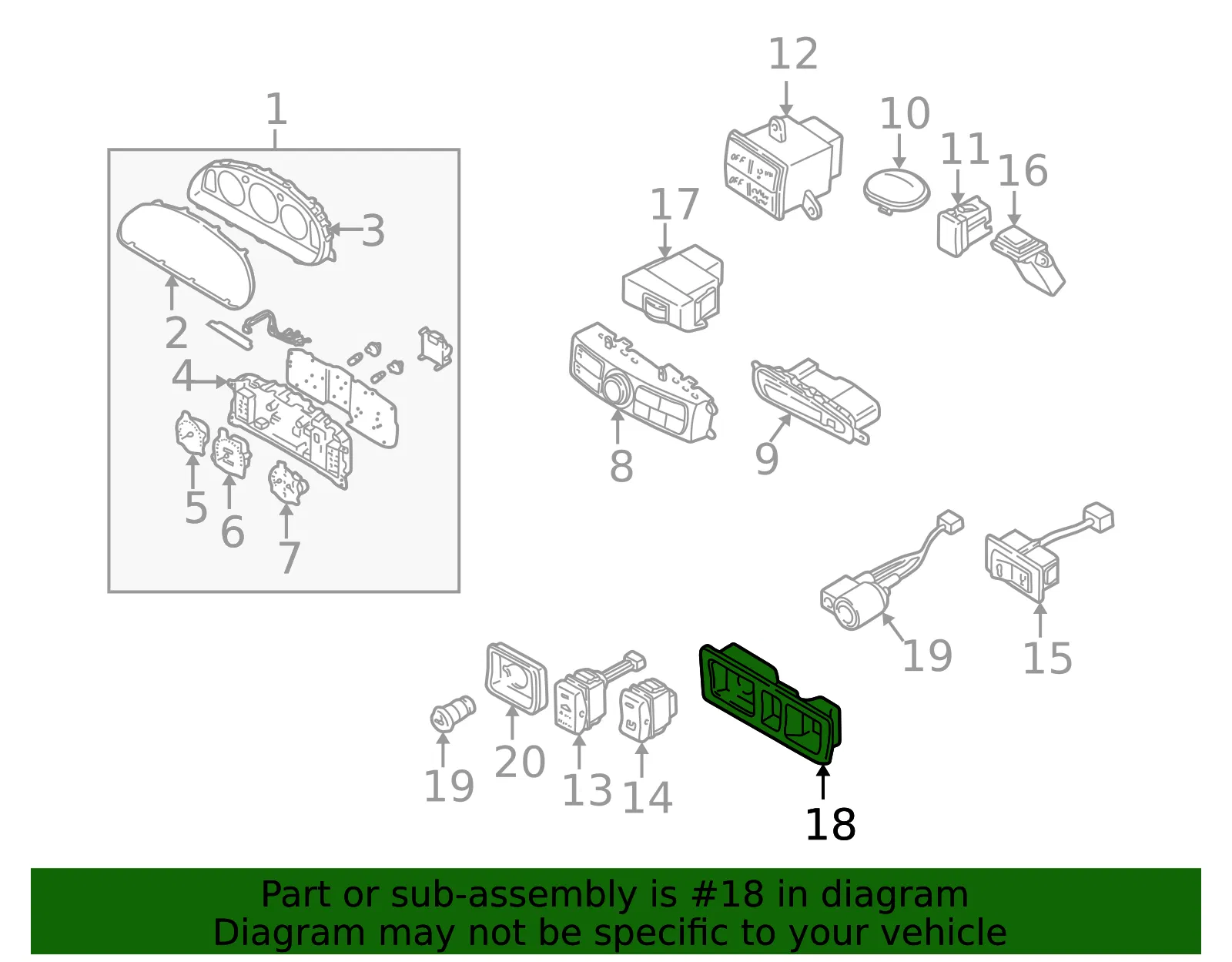 Instrument Panel Trim Panel - Mazda (ta1955210b) - view 2