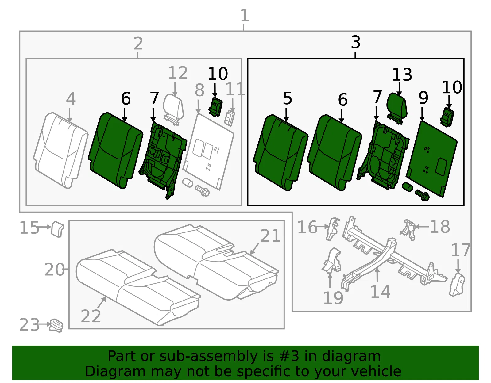 Seat Back Assembly - Mazda (tc5a8838018) - view 2