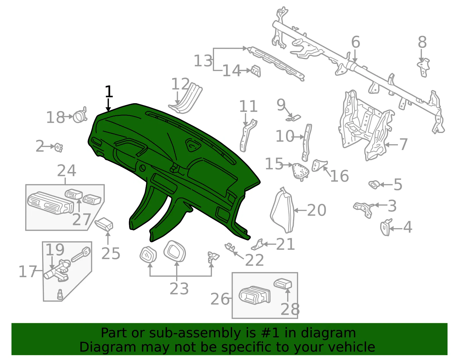 Instrument Panel - Mazda (tc8660350a25) - view 2