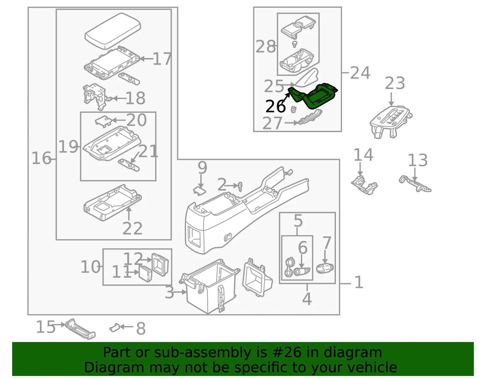 Console Trim Panel - Mazda (tc8764431a80) - view 2