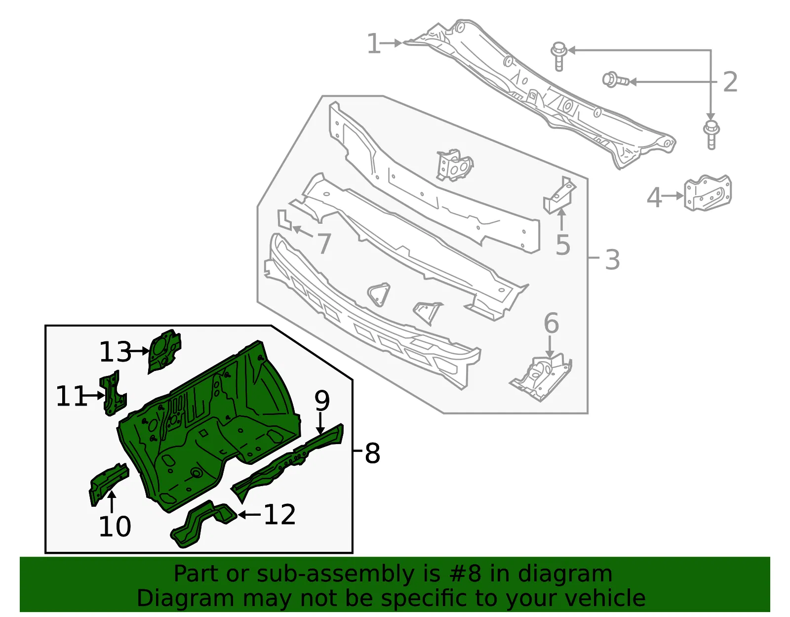 Lower Dash Panel - Mazda (td1153400c) - view 2