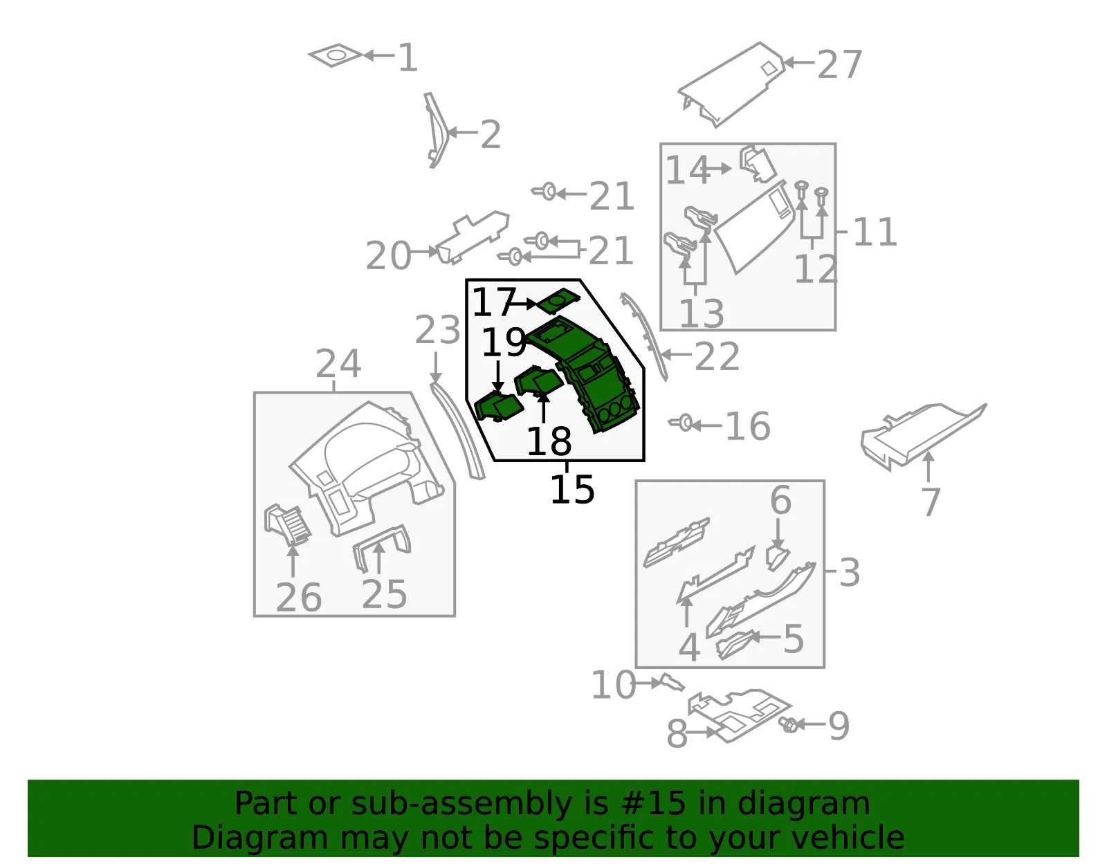 Instrument Panel Trim Panel - Mazda (td1155210g) - view 2