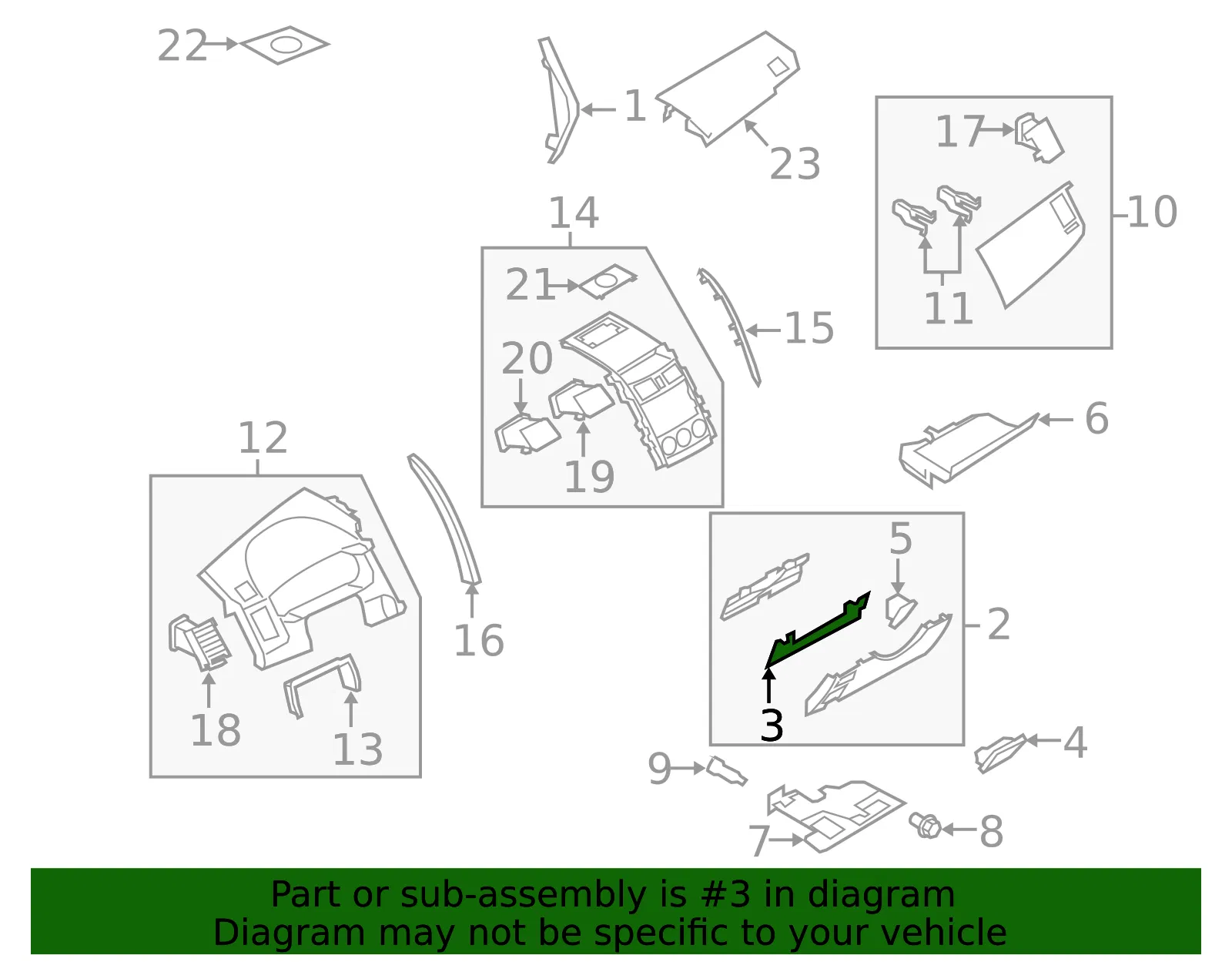 Instrument Panel Knee Bolster Bracket - Mazda (td1160k51) - view 2