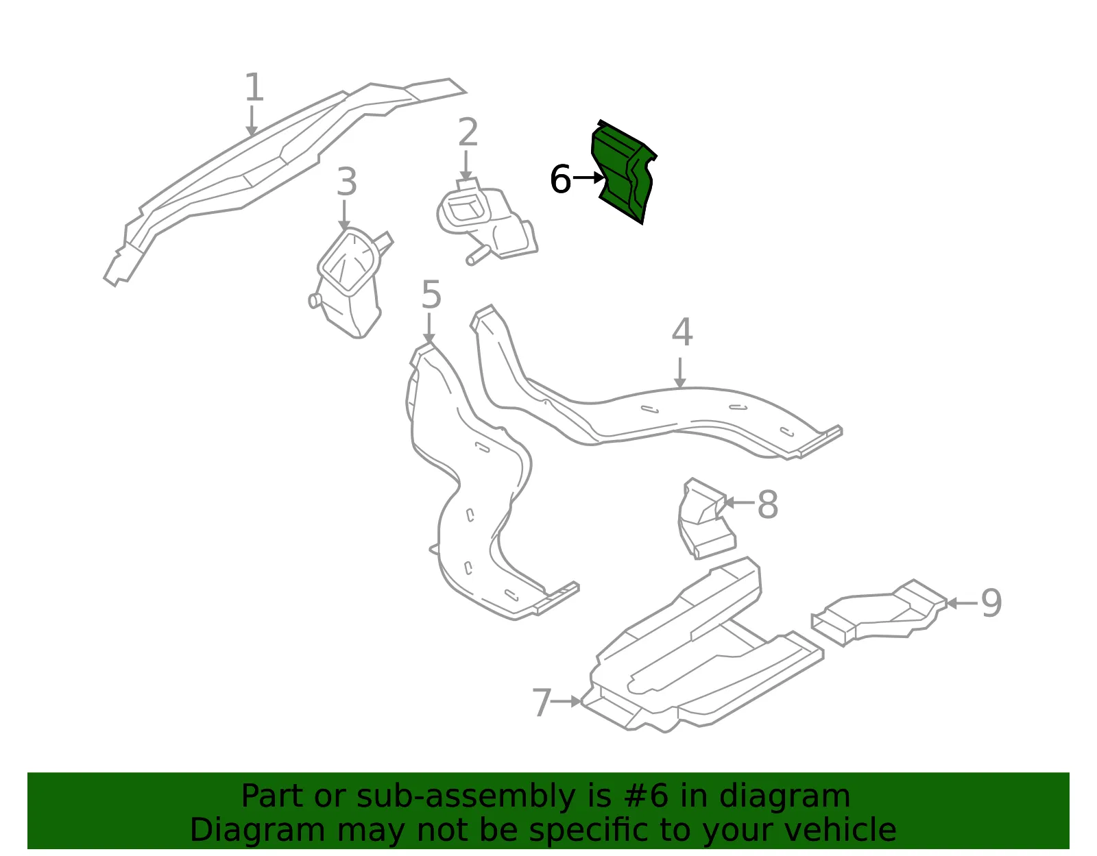Instrument Panel Air Duct - Mazda (td1161814c) - view 2