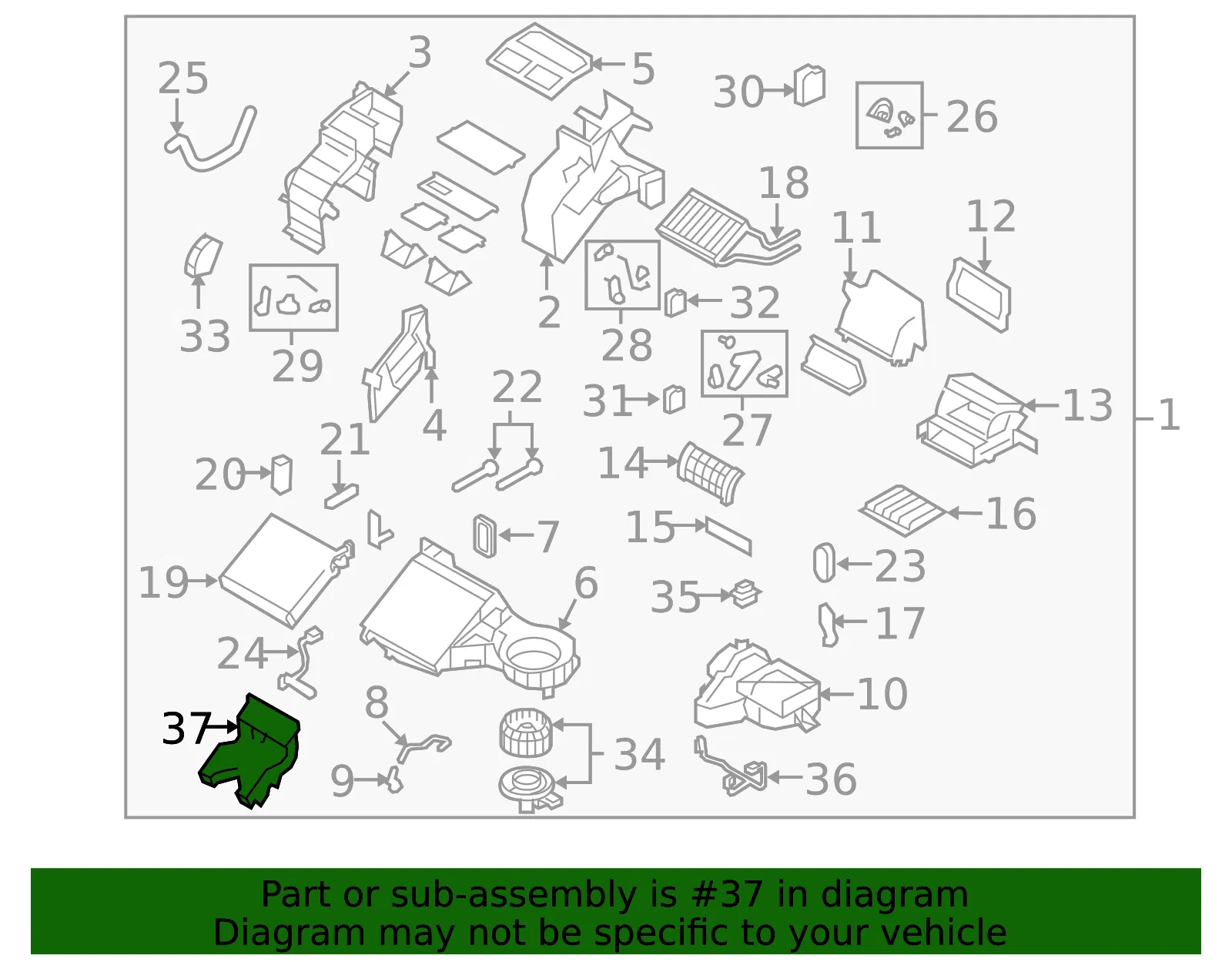 Instrument Panel Air Duct - Mazda (td1161a07) - view 2