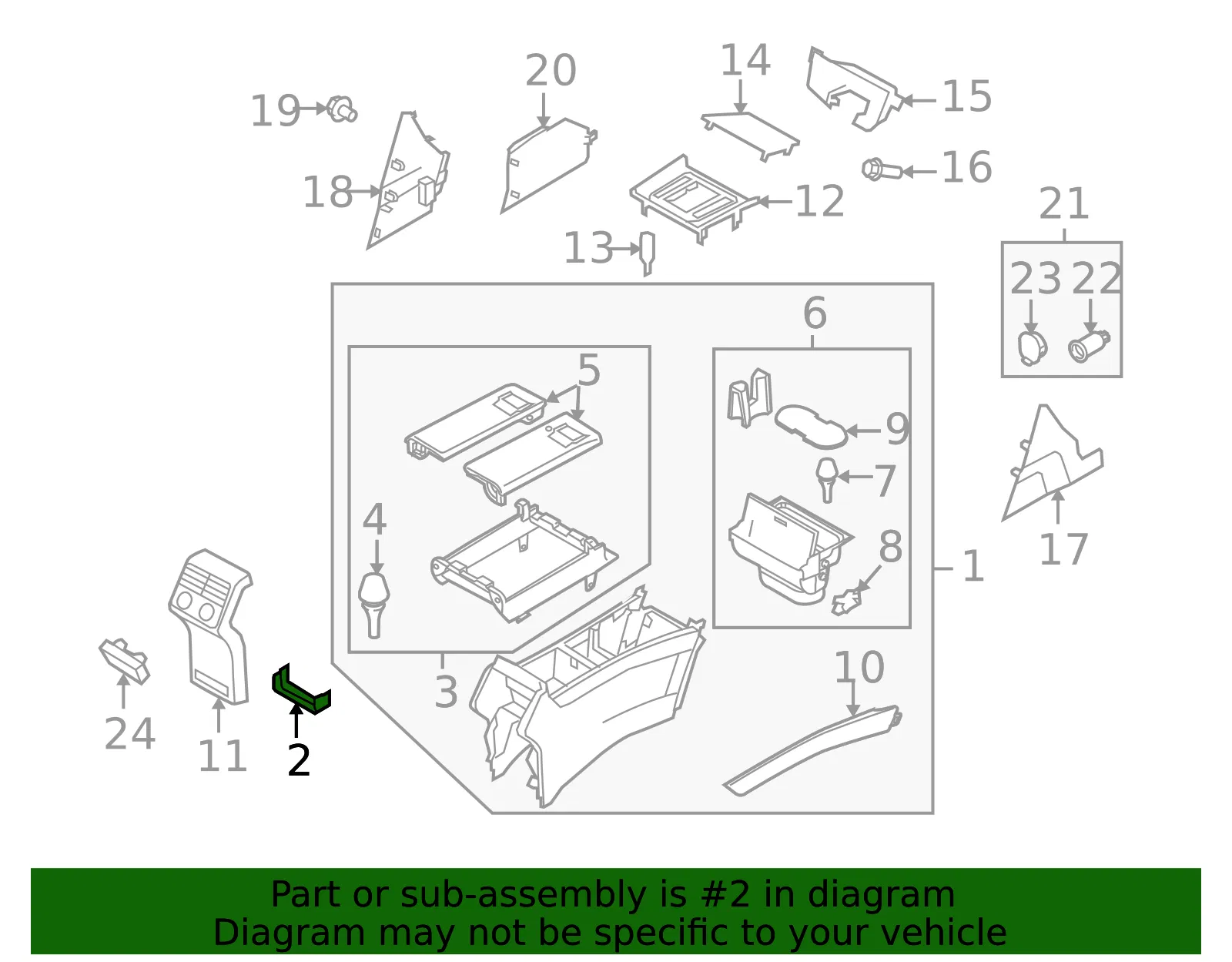 Console Bracket - Mazda (td116441xa) - view 2