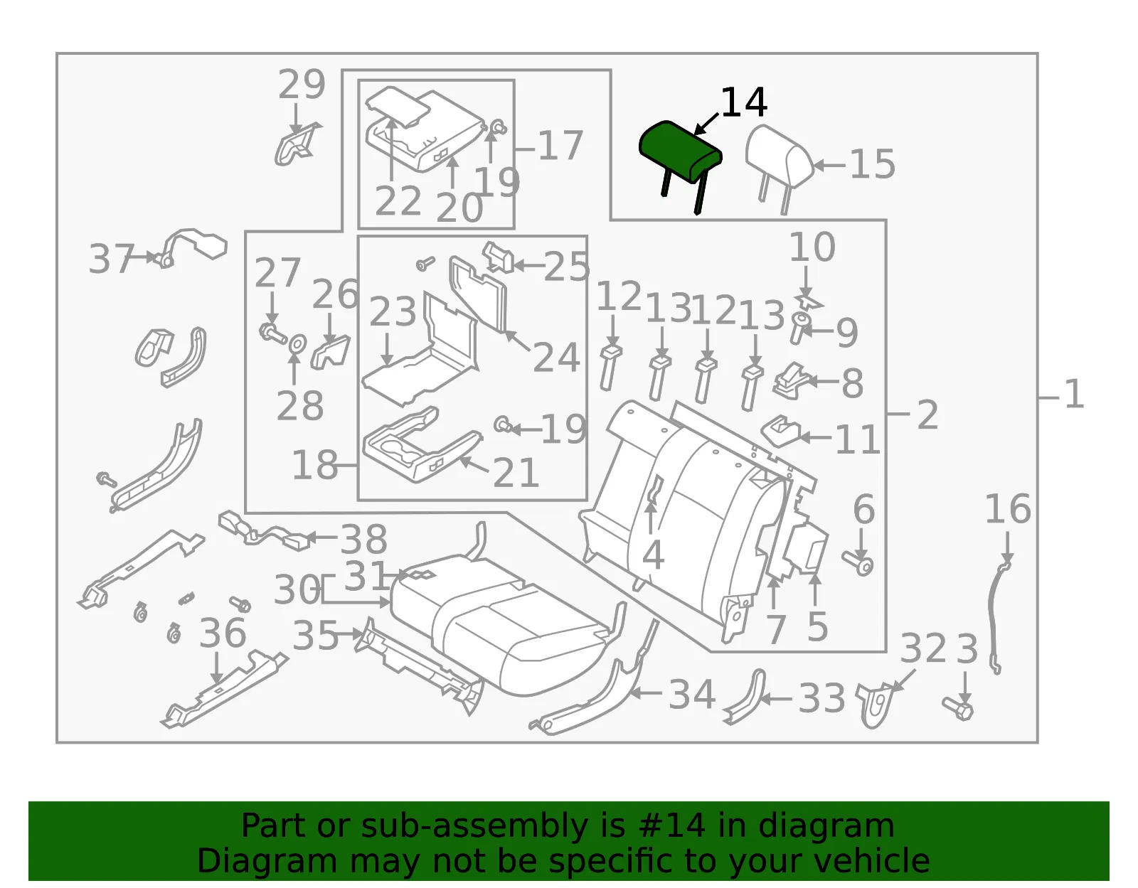 Headrest - Mazda (td118829034) - view 2