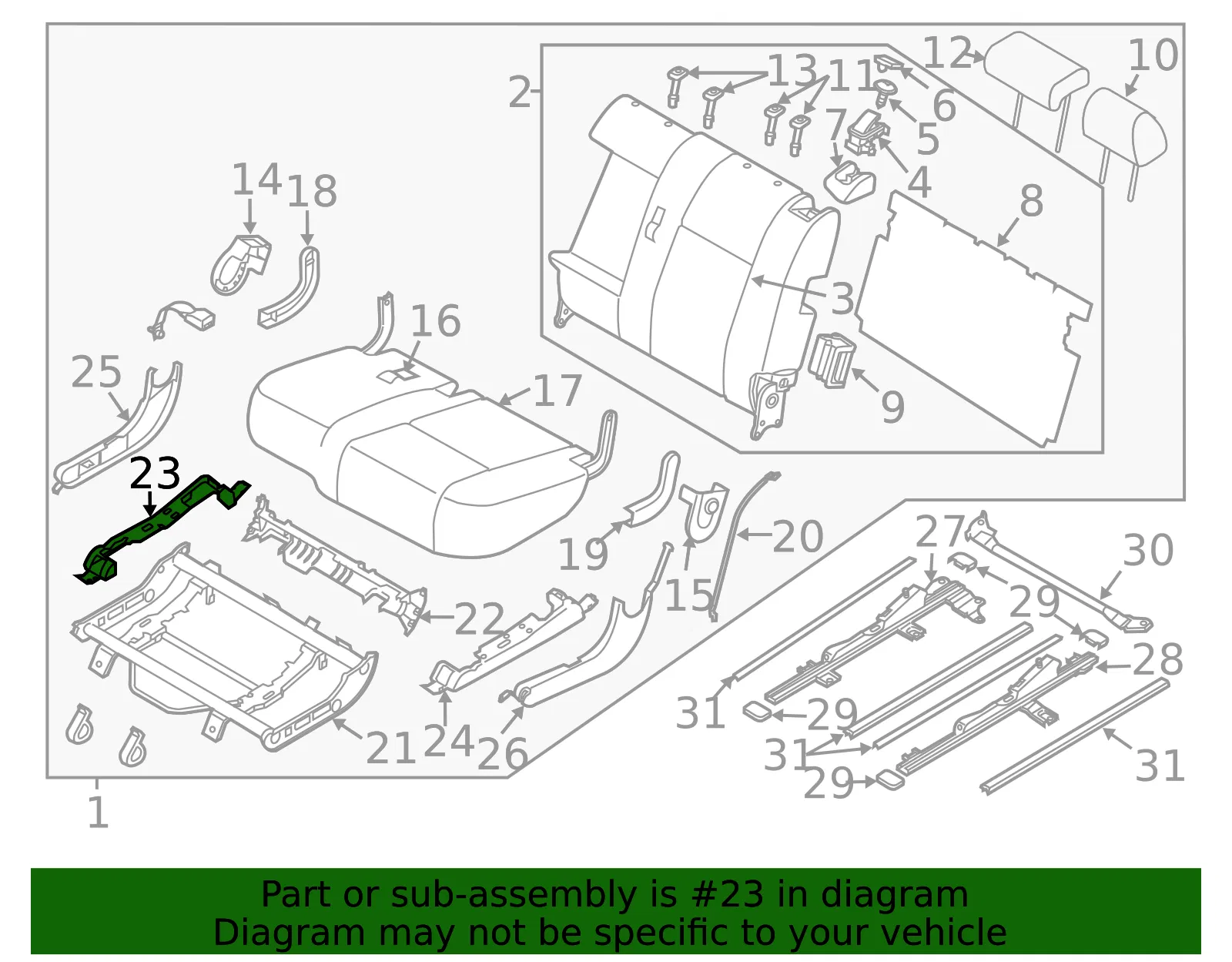 Seat Frame Trim Panel - Mazda (td11882j7a02) - view 2