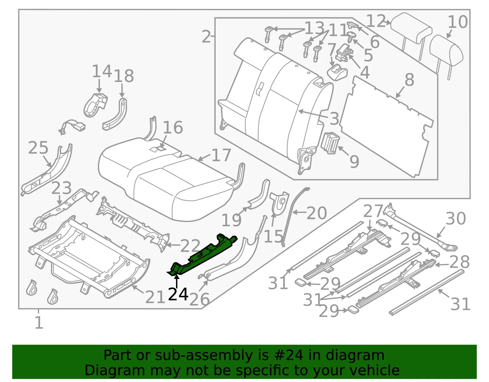 Seat Frame Trim Panel - Mazda (td11882j8a02) - view 2