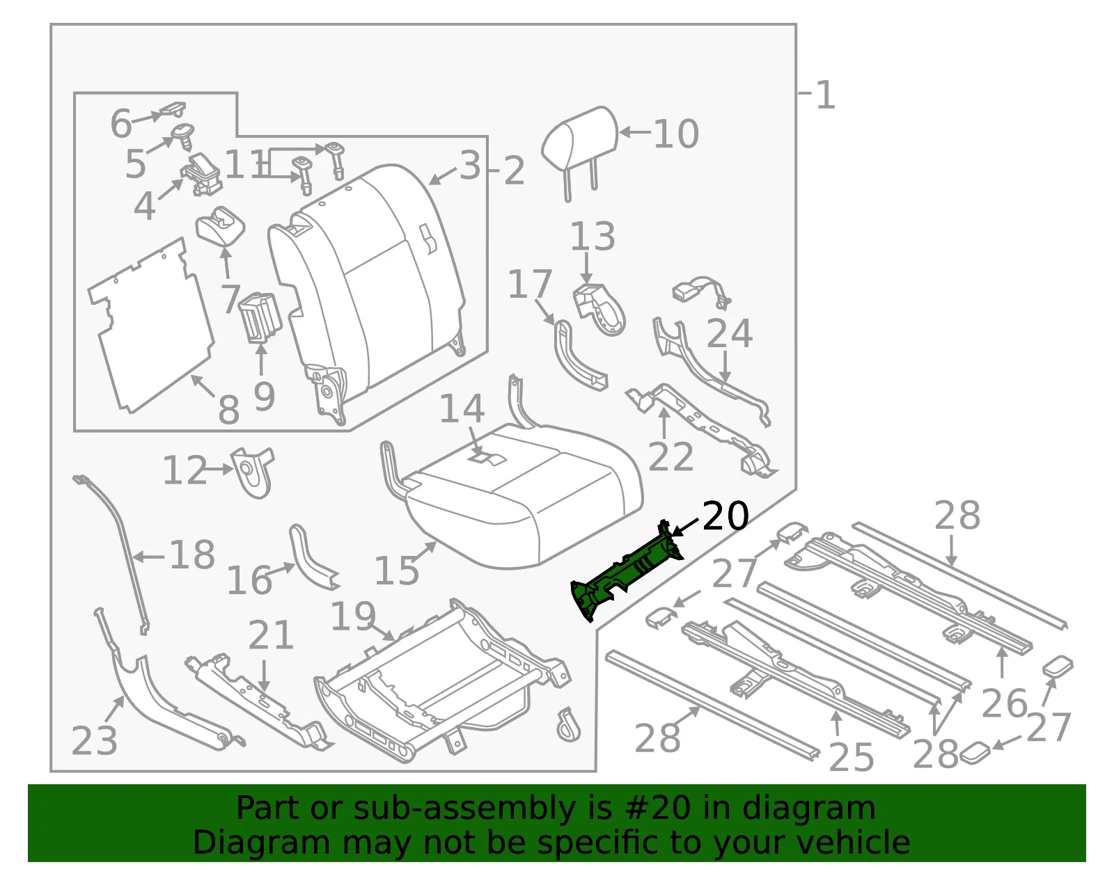 Seat Frame Trim Panel - Mazda (td11882l202) - view 2