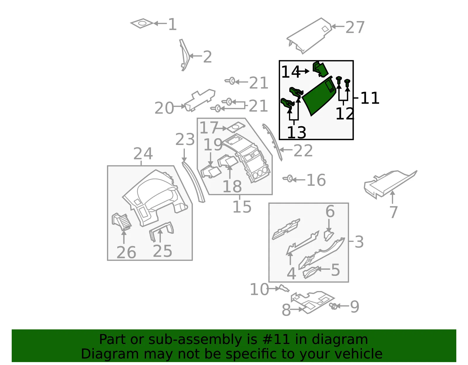 Instrument Panel Pad - Mazda (td1260350a02) - view 2