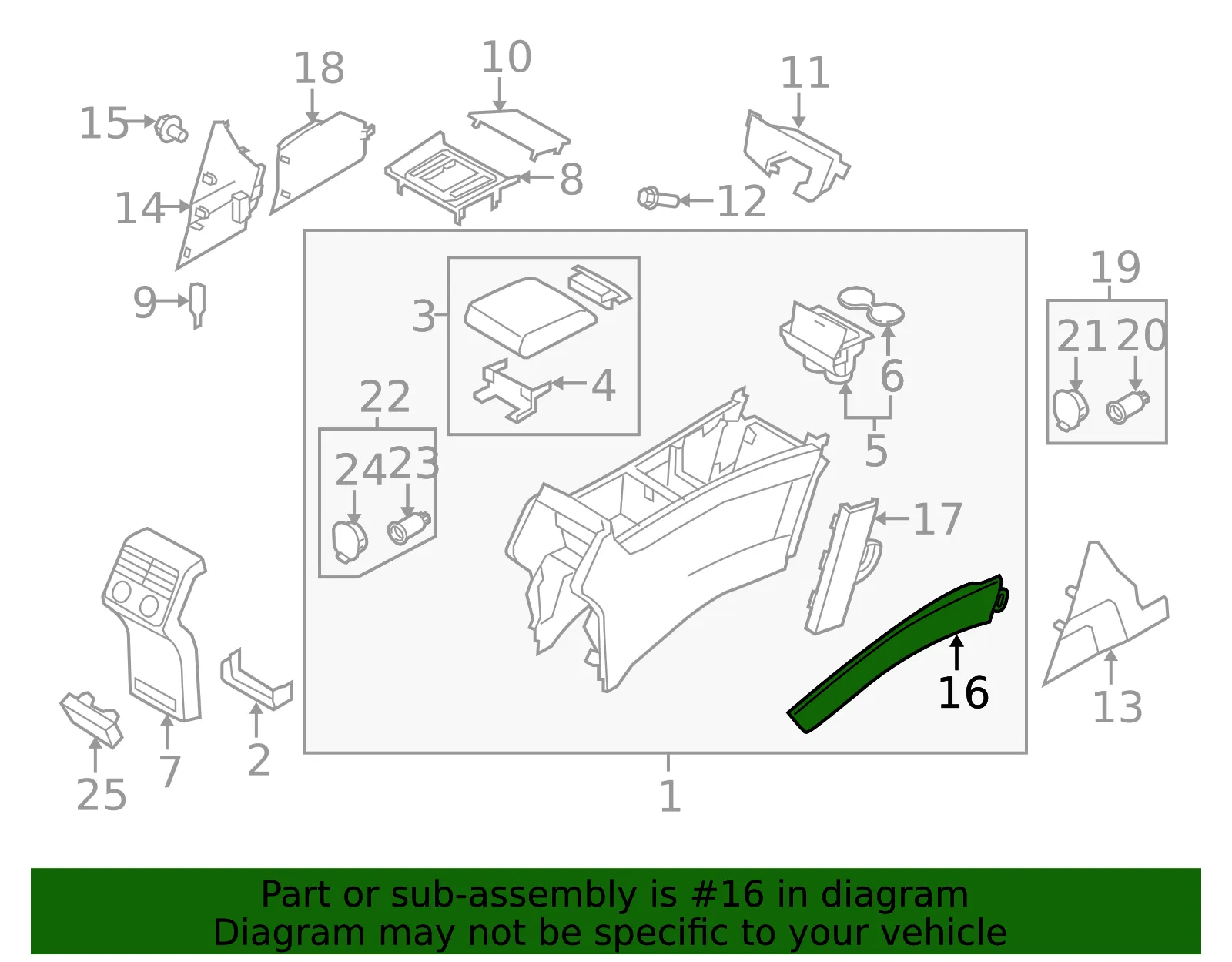 Console Trim Panel - Mazda (td1264362b02) - view 2