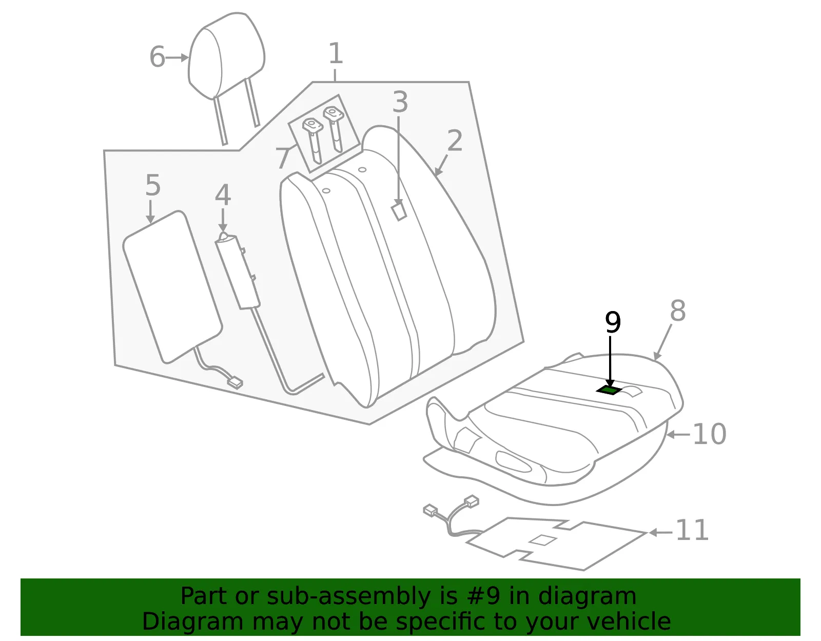 Seat Cushion Pad - Mazda (td1388112) - view 2