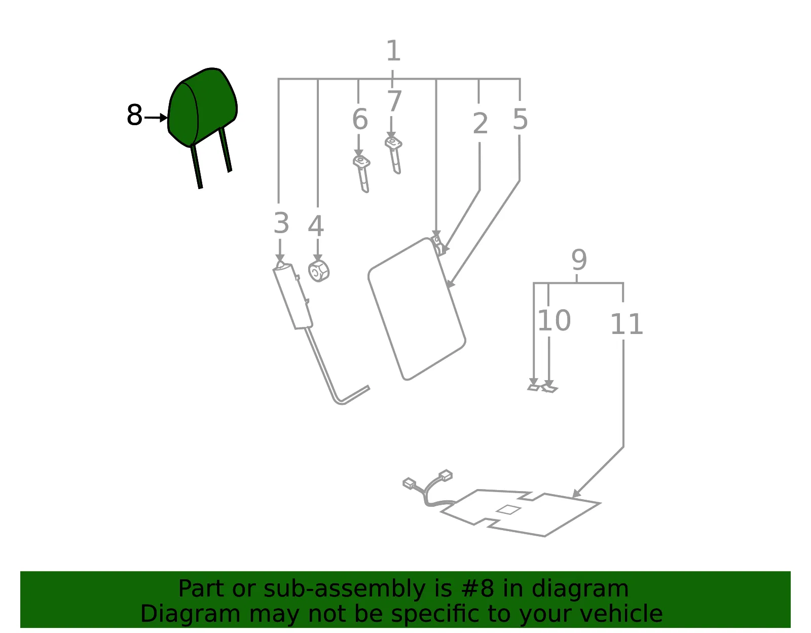 Headrest - Mazda (td138814002) - view 2