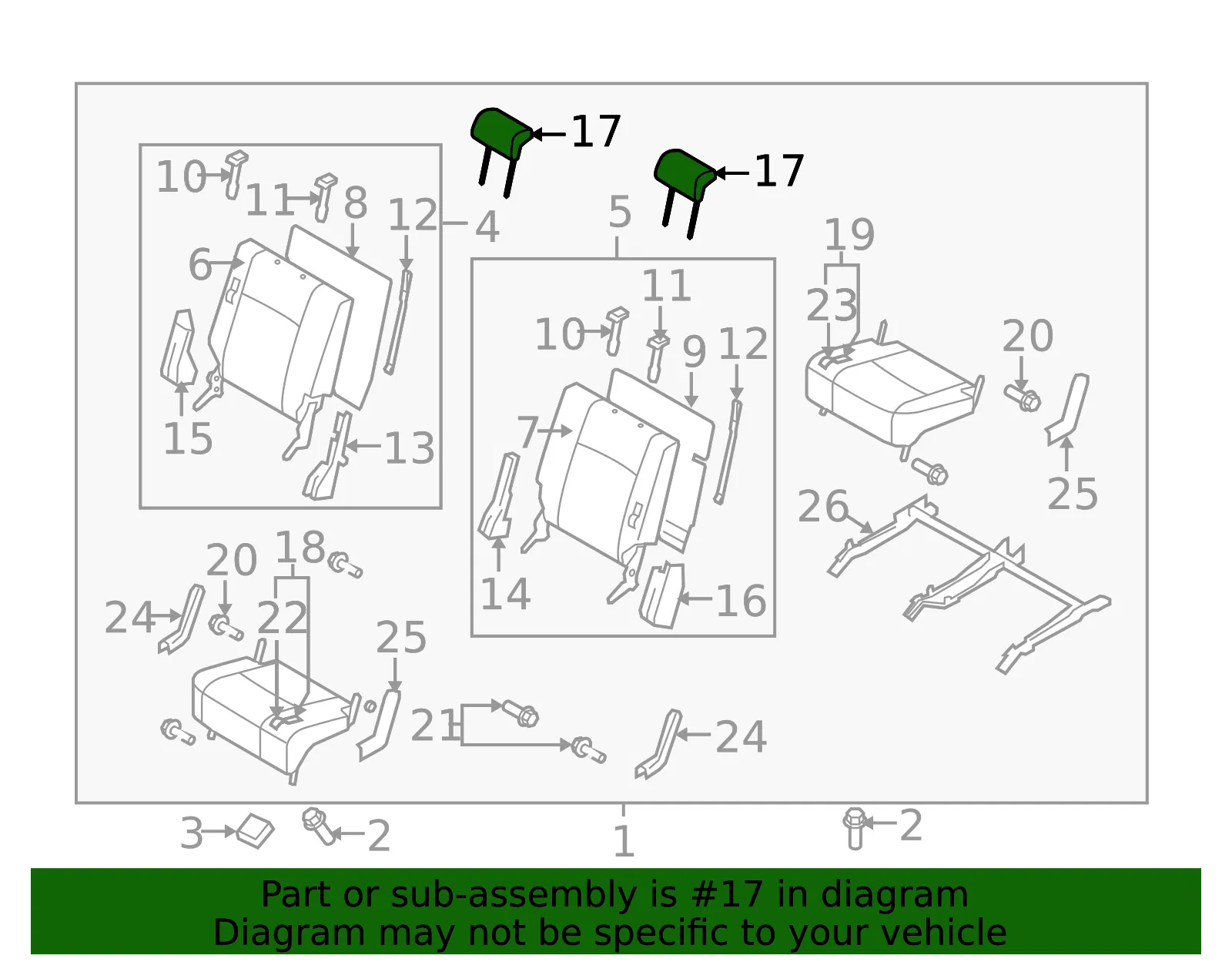 Headrest - Mazda (td1388340a02) - view 2