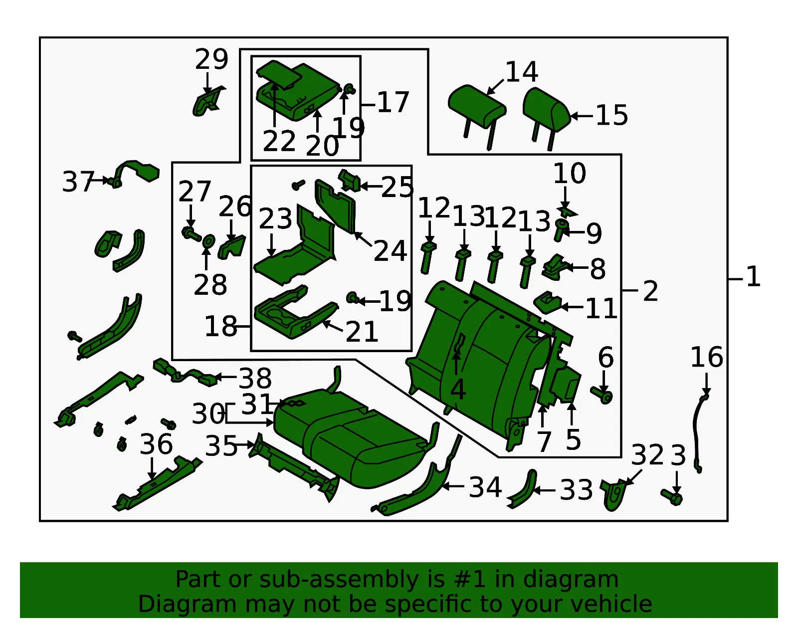 Seat Assembly - Mazda (td765725xd02) - view 2
