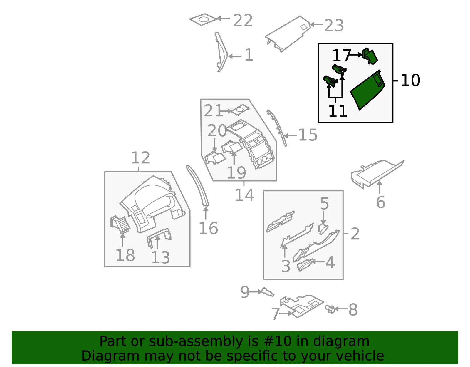 Instrument Panel Pad - Mazda (te696035002) - view 2