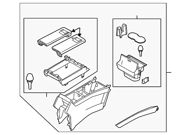 Console Assembly - Mazda (te6964420k35)
