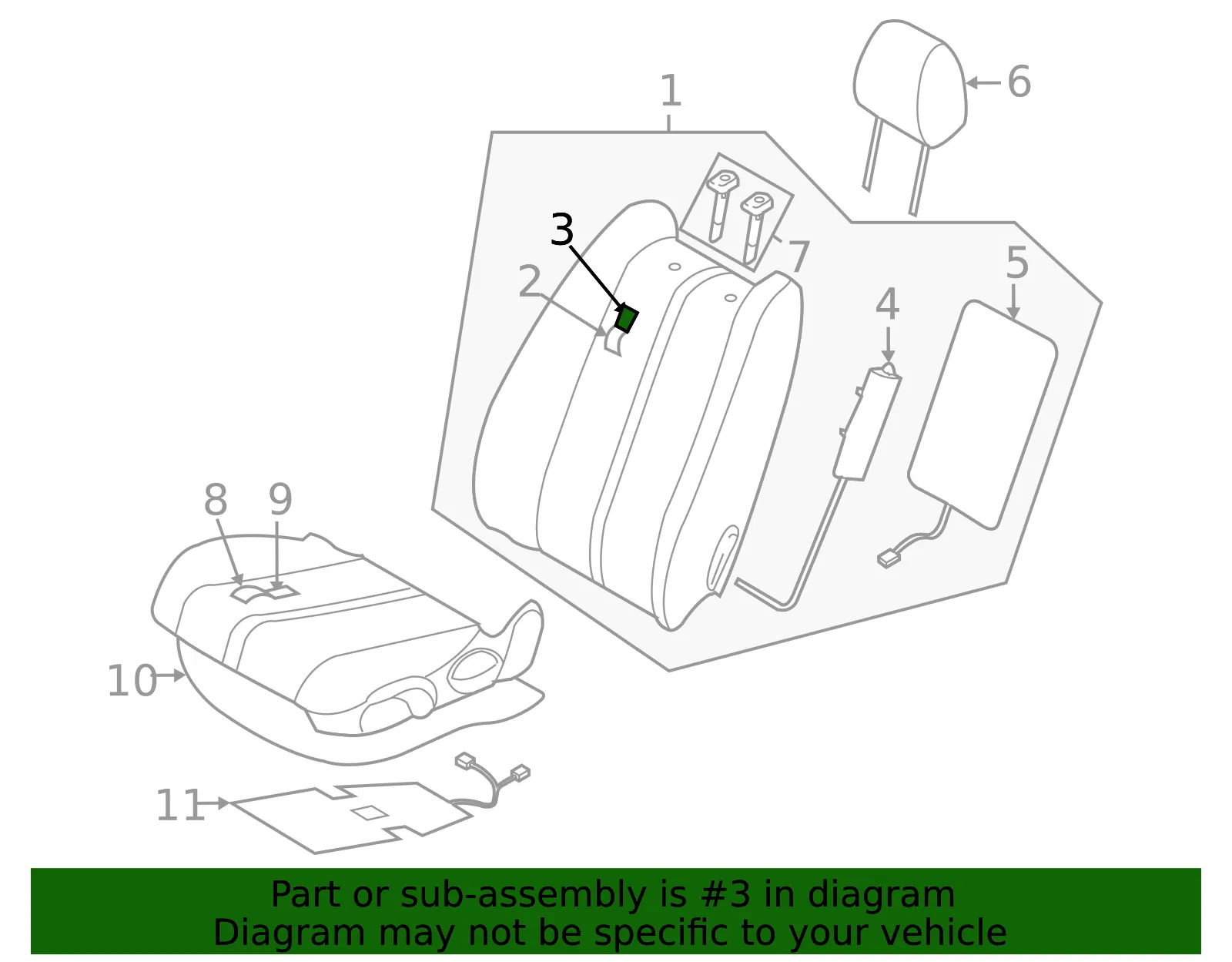 Seat Back Cushion - Mazda (te6988182) - view 2