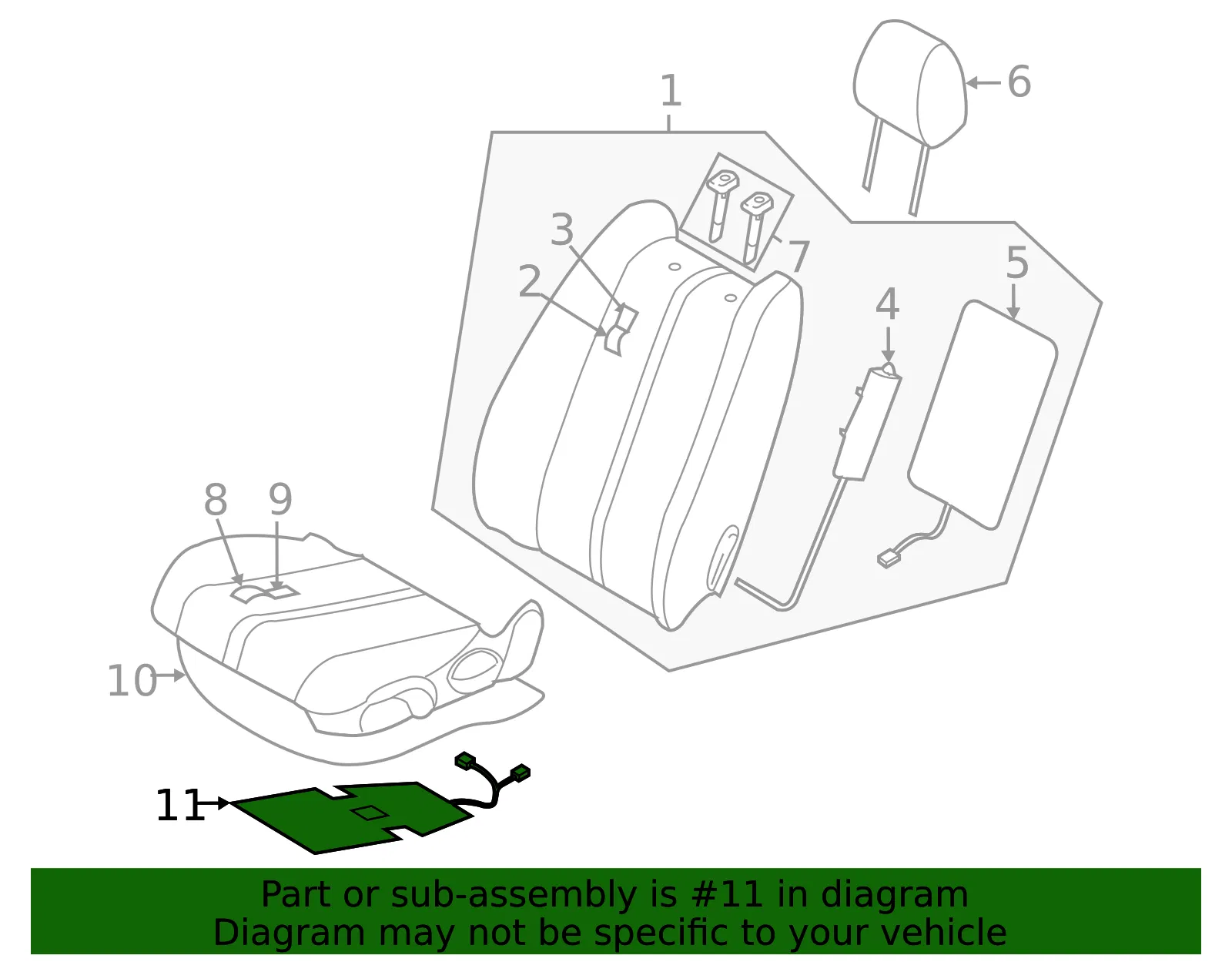 Seat Heater Pad - Mazda (te7088121) - view 2