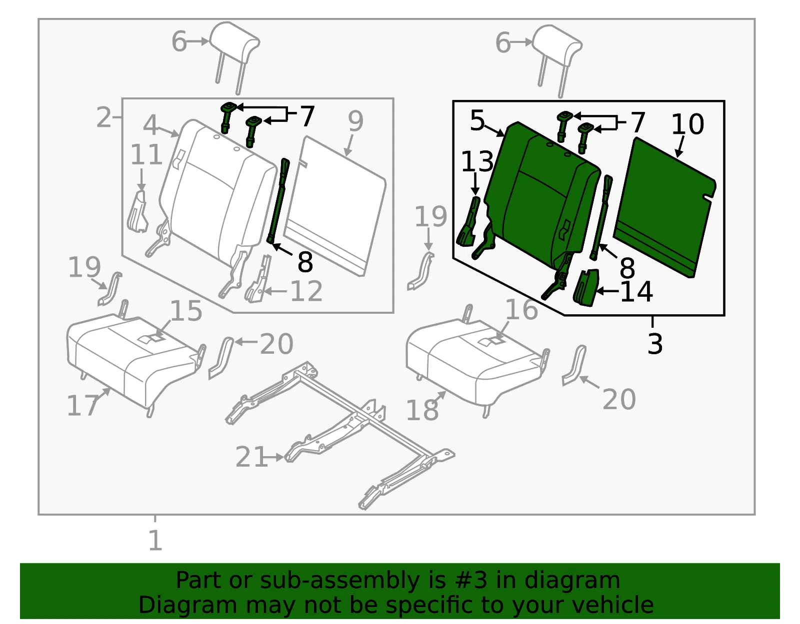 Seat Back Assembly - Mazda (te7188380b02) - view 2