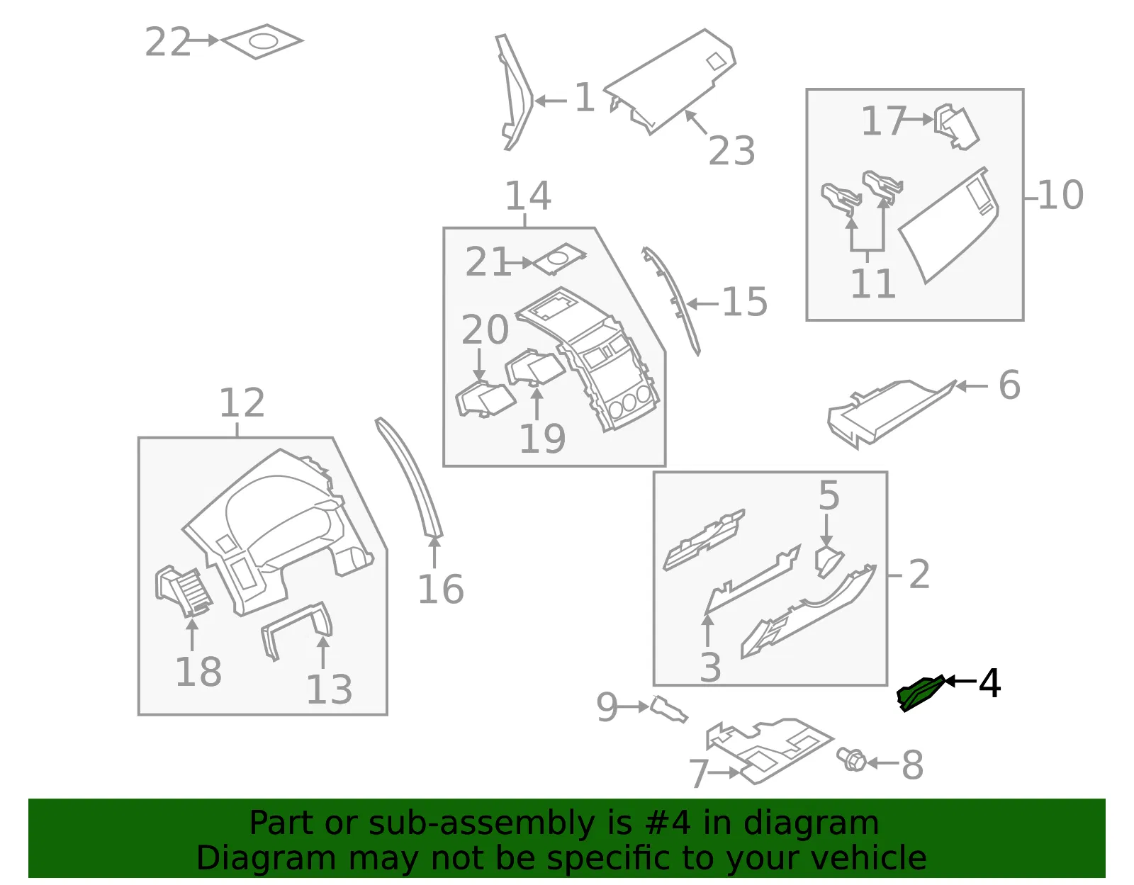 Instrument Panel Pocket - Mazda (tk2164180) - view 2