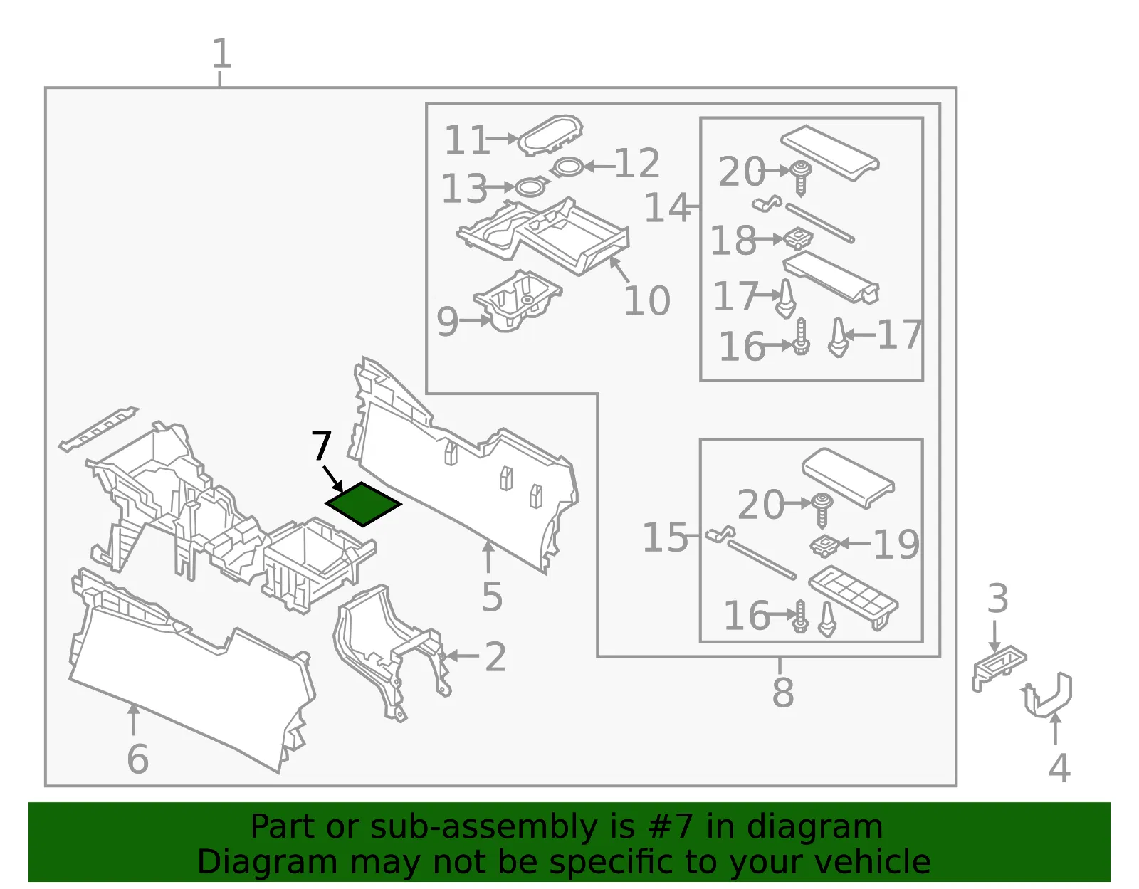 Console Mat - Mazda (tk4855171a) - view 2