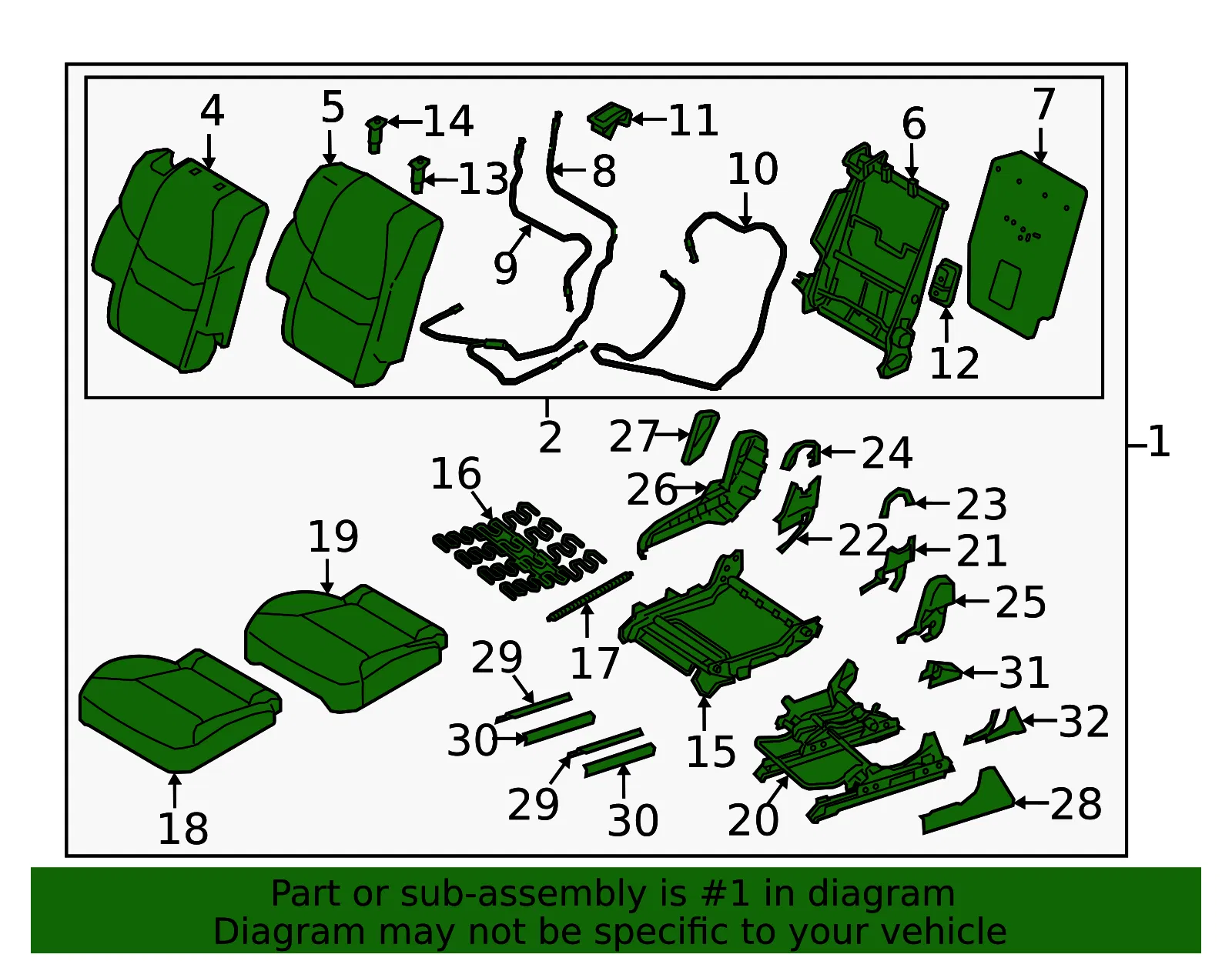 Seat Assembly - Mazda (tk485720xf02) - view 2