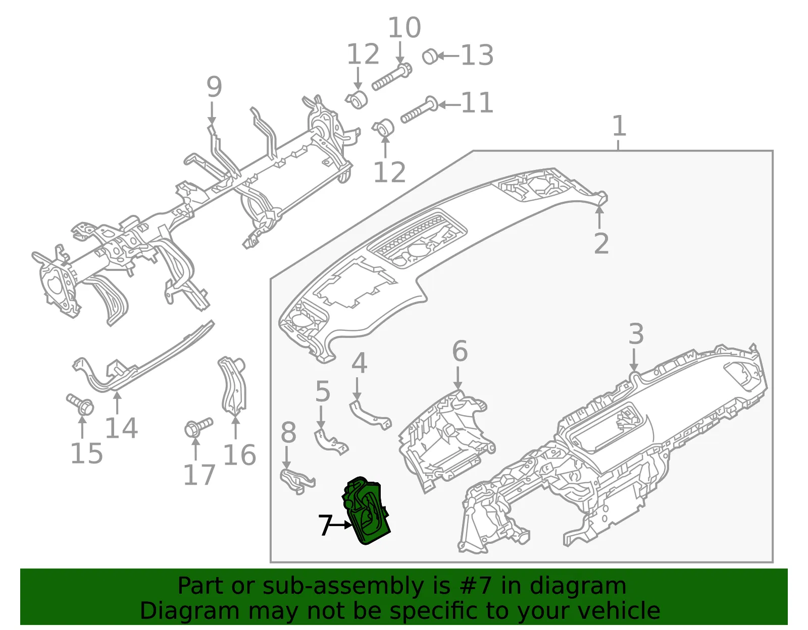 Instrument Panel Side Cover - Mazda (tk486040013) - view 2