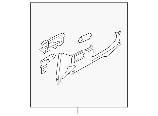 Instrument Panel Trim Panel - Mazda (tk4864280c3a)
