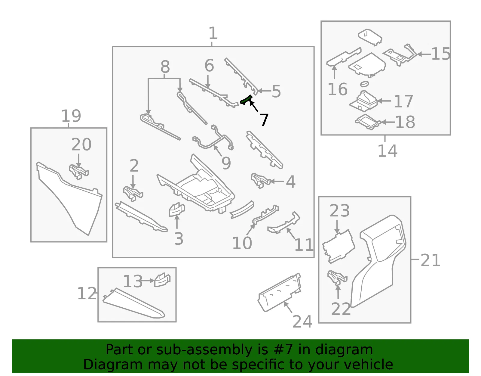 Console Trim Panel - Mazda (tk4864393b) - view 2