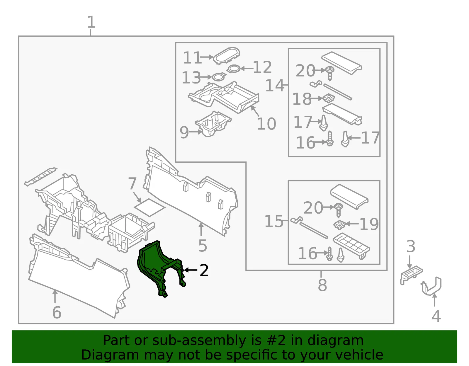 Console Bracket - Mazda (tk486442x) - view 2