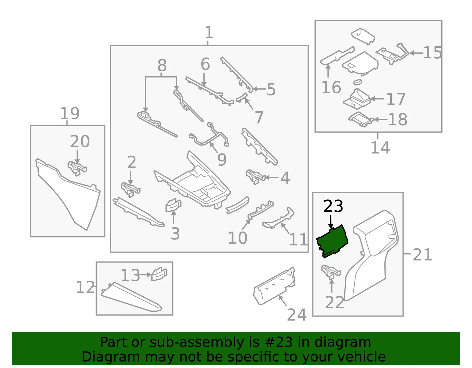 Console Panel Bracket - Mazda (tk4864433a) - view 2