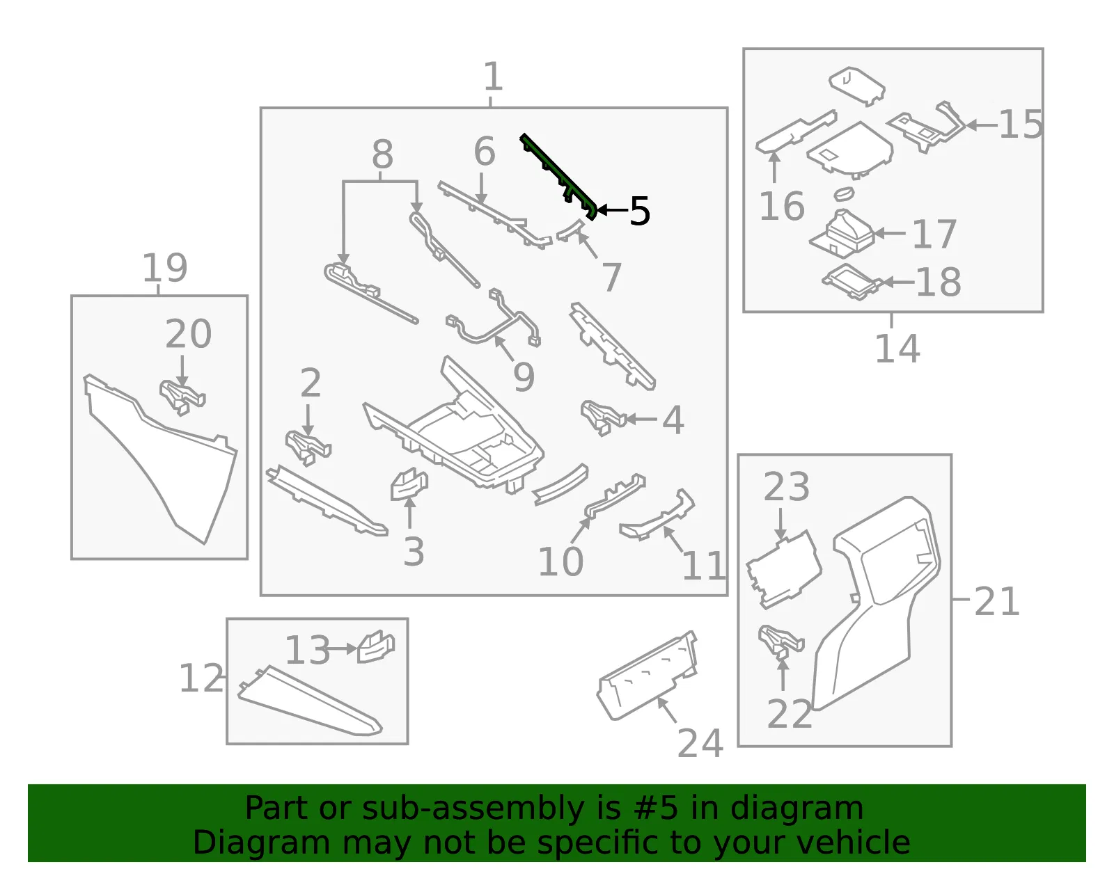 Console Trim Panel - Mazda (tk4864912b) - view 2