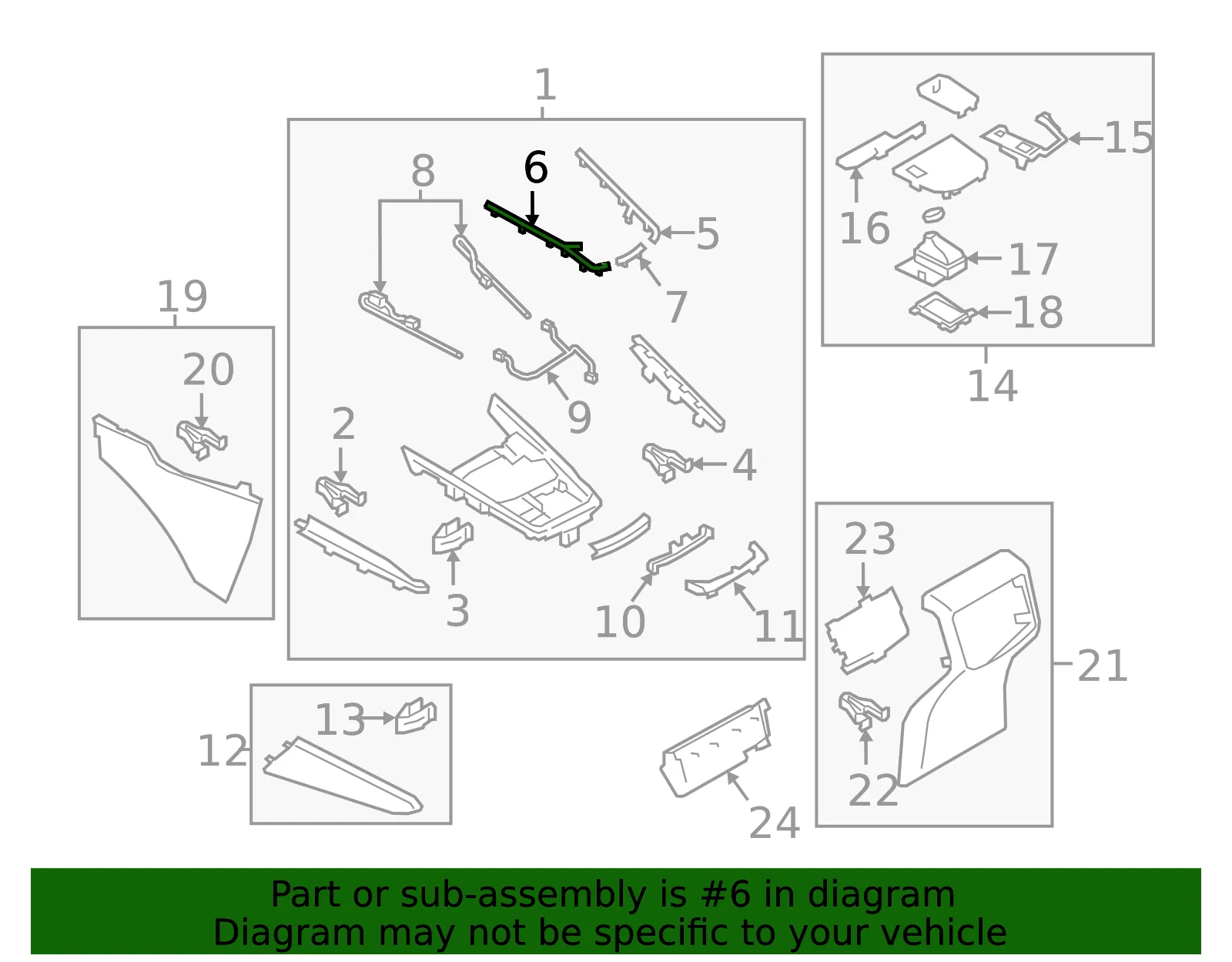 Console Trim Panel - Mazda (tk4864922b) - view 2