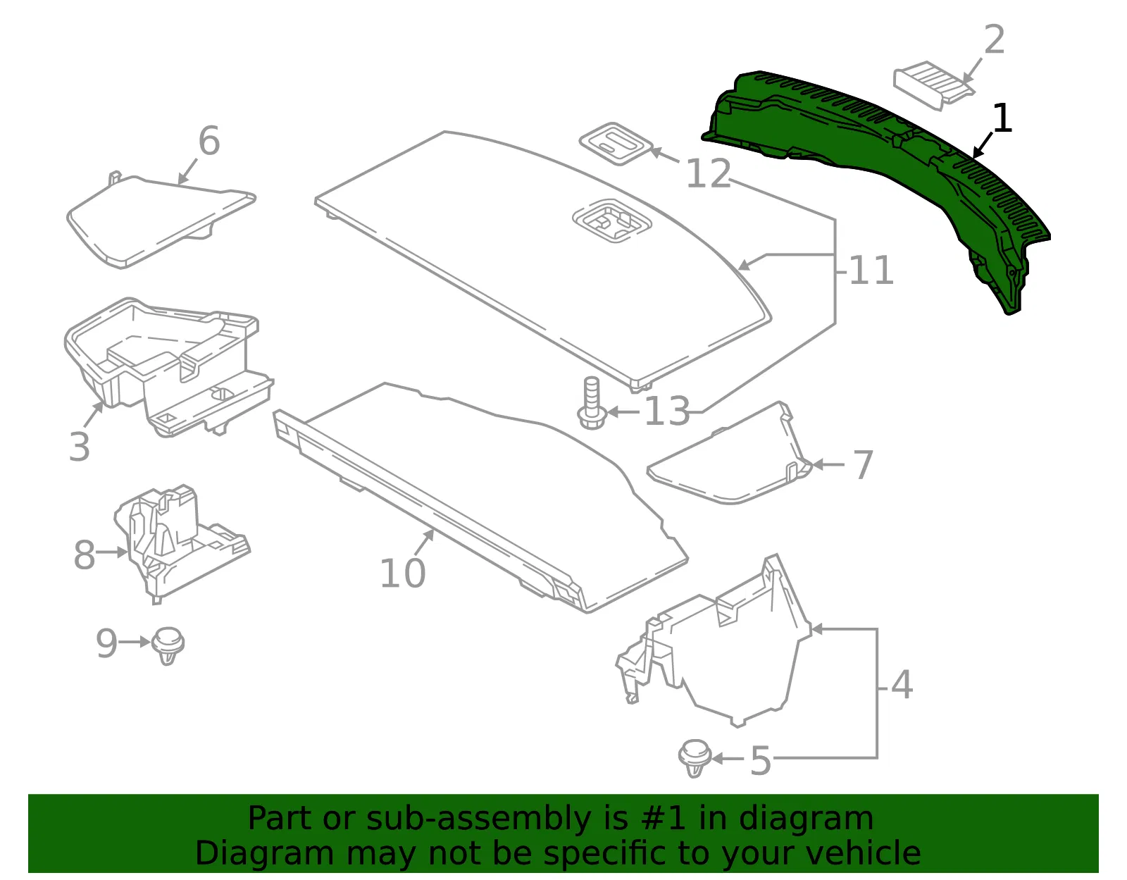 Lift-Gate Trim Scuff Plate - Mazda (tk486889xa02) - view 2