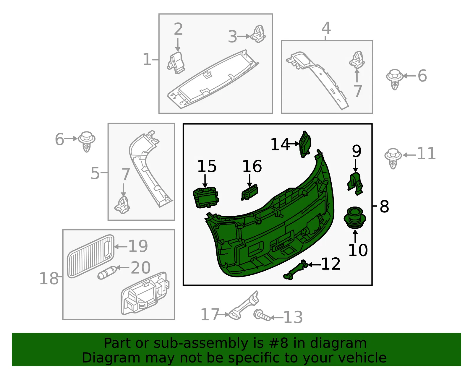 Lift-Gate Trim - Mazda (tk4868960f02) - view 2