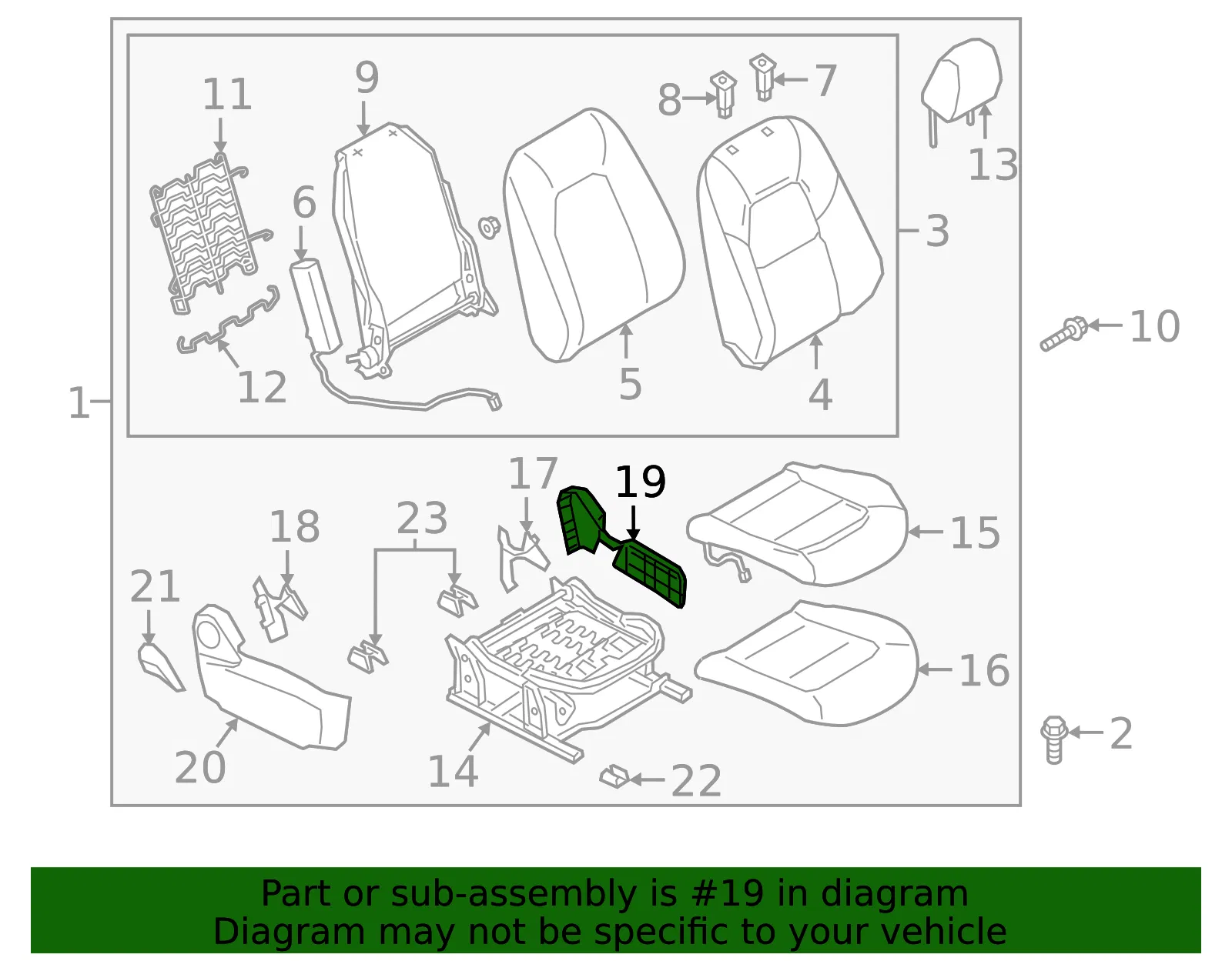 Seat Trim Panel - Mazda (tk48881g302) - view 2